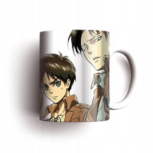 Kubek Manga Anime Attack on Titan Eren Levi Mikasa