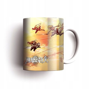 Kubek Manga Anime Attack on Titan Eren Levi Mikasa