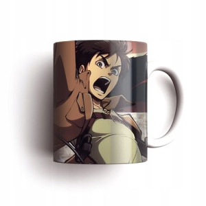 Kubek Manga Anime Attack on Titan Eren Levi Mikasa