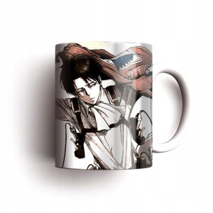 Kubek Manga Anime Attack on Titan Eren Levi Mikasa