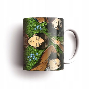 Kubek Manga Anime Attack on Titan Eren Levi Mikasa