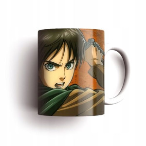 Kubek Manga Anime Attack on Titan Eren Levi Mikasa