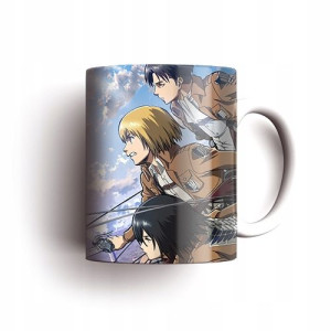 Kubek Manga Anime Attack on Titan Eren Levi Mikasa