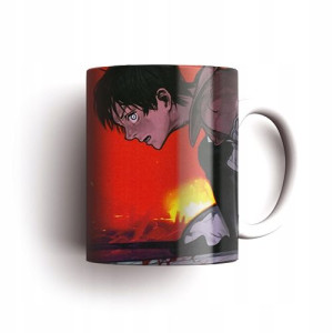Kubek Manga Anime Attack on Titan Eren Levi Mikasa