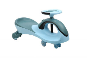 Jeździk Grawitacyjny Swing Car z muzyką i światłem błękit-popiel