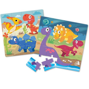 Puzzle magnetyczne 20 elementów - Dinozaury