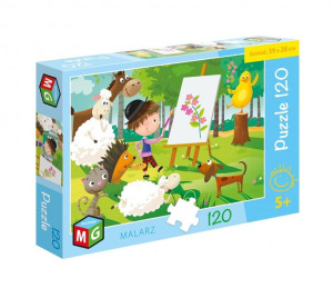 Puzzle 120 elementów Malarz