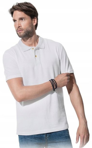 Koszulka Męska Polo Polówka T-shirt Biała