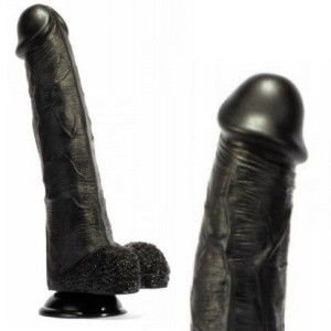 Czarne Dildo GEOFF z przyssawką 30cm X-MEN