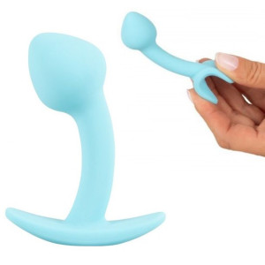 Korek analny 7,1cm Cuties siliknowy niebieski