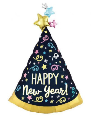 Balon Choinka Sylwester Happy New Year 60x92 cm
