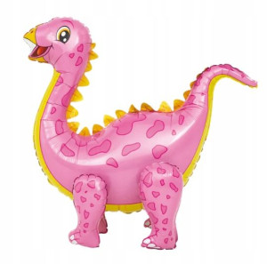 Balon foliowy 3D dinozaur Stegozaur róż 58x92cm