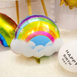 Balon foliowy CHMURKA Z TĘCZĄ 55x54cm
