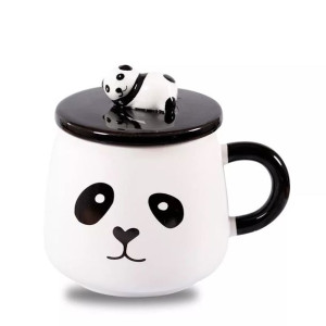 kubek Ceramiczny kubek Panda z łyżeczką prezent