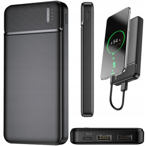 Powerbank Power Bank 10000mah 2xusb Usb-c Microusb
