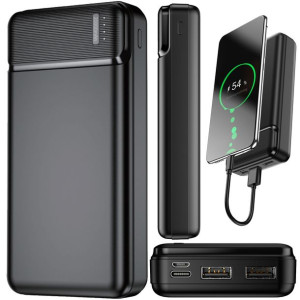 Powerbank Power Bank 20000mah 2xusb Usb-c Microusb