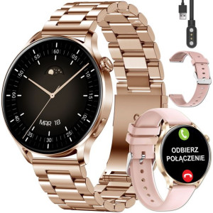Smartwatch DAMSKI DLA KOBIETY ROZMOWY CIŚNIENIE PL