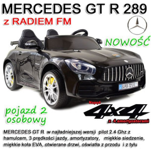 Samochód na akumulator Mercedes-Benz GT R 4x4 Lakierowany Czarny