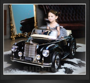 Pojazd na akumulator Mercedes Benz 300S RETRO Lakier Czarny