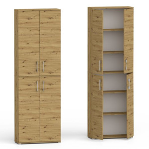 Regał Szafa biurowa RELIC 4D 215x60x40 dąb artisan