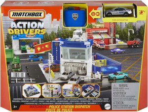 Matchbox Zestaw Komisariat Policji Auto Helikopter