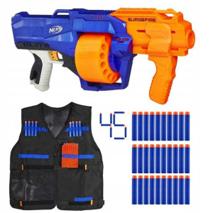 Nerf Elite Surgefire Obracany Magazynek + Dodatki