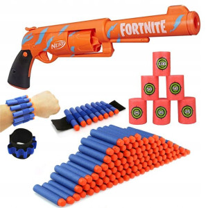 Nerf Fortnite Rewolwer 6-sh F2678 + Dodatki