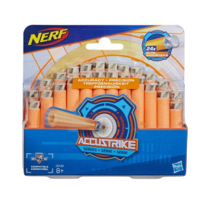 Najcelniejsze strzałki Nerf - Accustrike 24sztuki