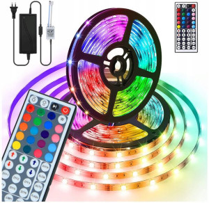 Taśma Led 5050 Kolorowa Wodoodporna 5m Rgb + Pilot