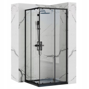 Kabina prysznicowa PUNTO CZARNA Black 90x90 - REA