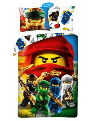 Pościel bawełna 140x200 +1p70x90 Lego Ninjago 895BL