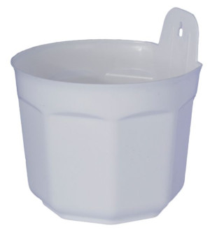 Osłonka ośmiokątna przyścienna średnica 14 cm biała