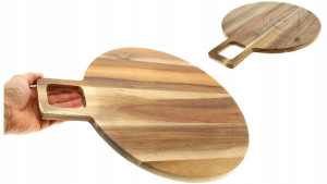 Taca Drewniana Z Akacji Deska Do Serwowania 32cm Ø