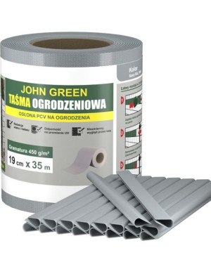 Taśma ogrodzeniowa do ogrodzeń panelowych,19 cmx35mb , szary, osłona paneli
