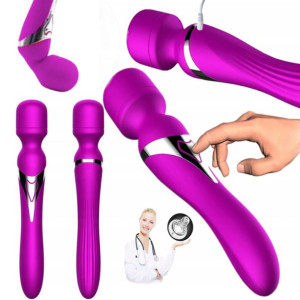 Masażer łechtaczki wibrator 2 końcówki 7trybów 22cm