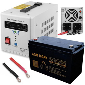 Zasilacz Awaryjny Volt Pol 800w 12/230v+aku100ah