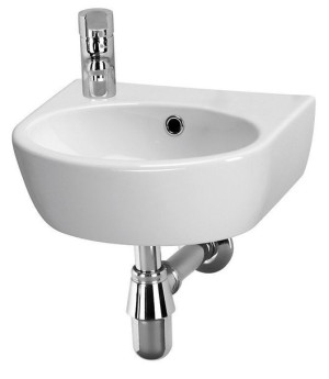 CERSANIT Umywalka ceramiczna wisząca Parva 40 cm lewa