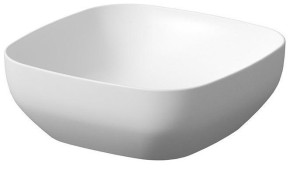 CERSANIT Umywalka ceramiczna nablatowa Larga kwadratowa 38x38 cm biały mat
