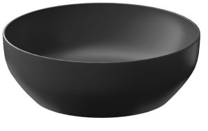 CERSANIT Umywalka ceramiczna nablatowa Larga okrągła 40 cm antracyt mat