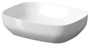 CERSANIT Umywalka ceramiczna nablatowa Larga prostokątna 50x38 cm biała