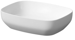 CERSANIT Umywalka ceramiczna nablatowa Larga prostokątna 50x38 cm biały mat