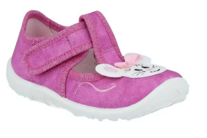 Kapcie dziewczęce Superfit 1-009256-5520 rzepy niebrudząca podeszwa