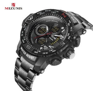 Mizums 8002 Męski Zegarek Cyfrowy Stoper Kwarcowy Led