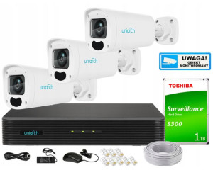 Zestaw UNIARCH 4Mpx 3 Kamery IPC-B314-APKZ