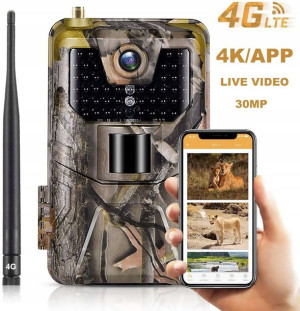 Kamera 4g 30mpx Fotopułapka Podgląd Na Żywo