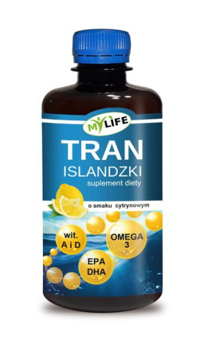 Tran Islandzki o smaku cytrynowym 250 ml