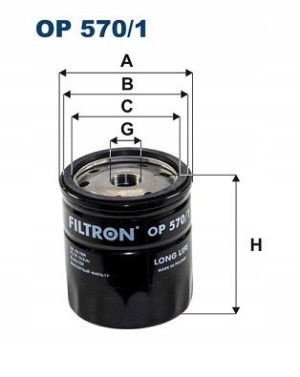 Filtron Filtr Oleju Op570/1 Opel Chevrolet