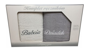 Komplet Ręczników Z Haftem Na Dzień Babci I Dziadka Prezet