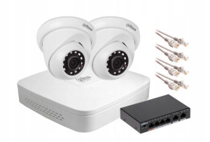 Zestaw Monitoringu Ip Dahua Nvr Kopułowe 4mpx