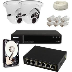 Zestaw Monitoringu Ip 2 Kamery 1080p